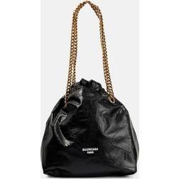 Balenciaga Tote Crush Small aus Leder Schwarz EinheitsgrÃ¶Ãe